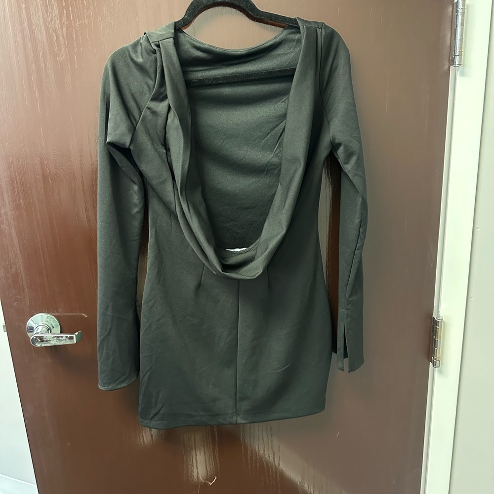 Blackless Long Sleeve Black Dress